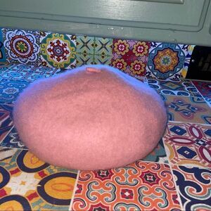 PINK wool beret OSFM